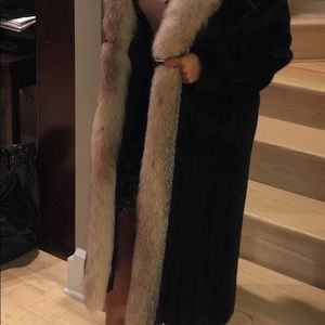 Full length mink coat.